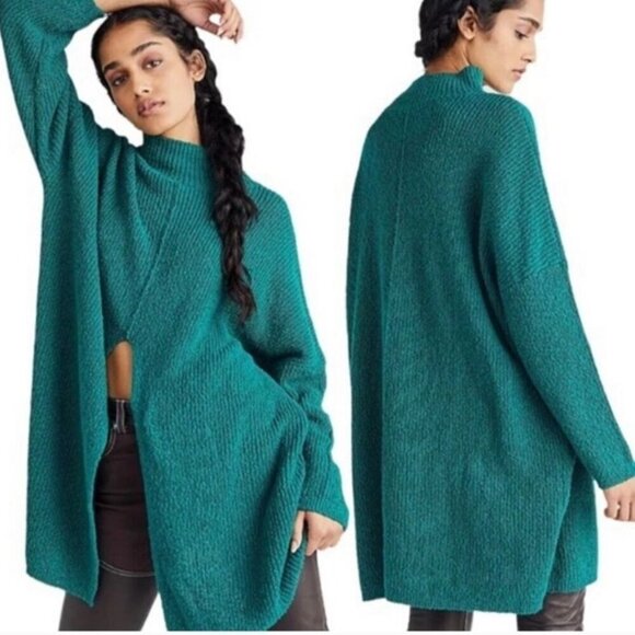 Free People Free People Beach Coco Tunic Sweater Color Vanguard Rare Size L - Picture 6 of 13